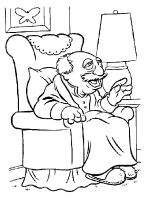 A coloring page of the muppets